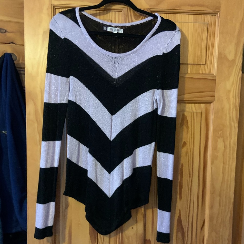 Jennifer Lopez metallic sweater